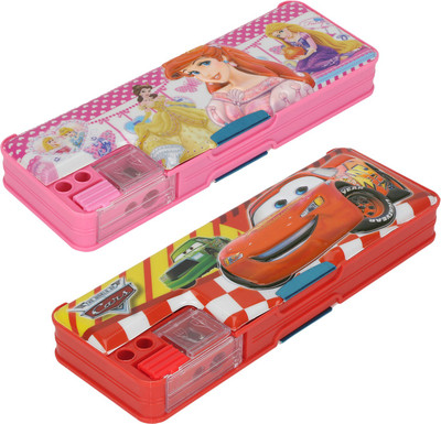 

Aarvi Princess,Car Character Print Art Plastic Pencil Boxes(Set of 2, Multicolor)