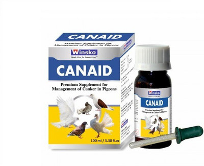 

Winsko CANAID 100ml (3.38 fl.oz) Premium Supplement For Management of Canker in Pigeons Pet Health Supplements(100 ml)