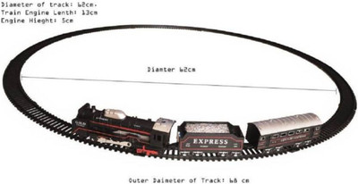 

K Dudes Train Set With Round Track Battery Operated with Head Light DUDE-04(Black)