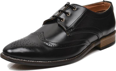 

the fox leather Men's Pointed Toe Lace Up Formal Oxfords Business Casual Wedding Dress Shoes Lace Up For Men(Black