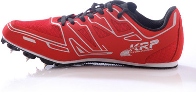 

KRP INTERNATIONAL ATHLETICS SPIKES KRP MD S-7 Cricket Shoes For Men(Red, Grey