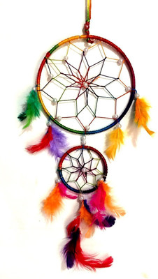 

Atharv Enterprises Dream Catcher Decorative Showpiece - 20 cm(Wool, Multicolor)