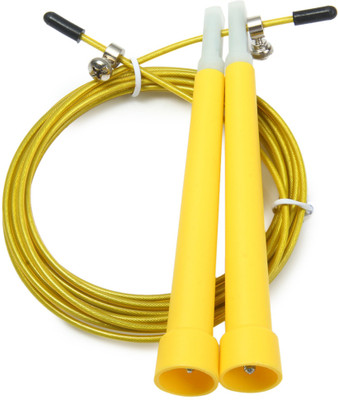 

HAWKISH SKIPPING ROPE ADJUSTABLE CABLE FITNESS SPEED EXERCISE BOXING GYM JUMP FOR WARM UP AND FITNESS EXERCISE,(COLOR MAY VARY) Speed Skipping Rope(Yellow, Length: 6 inch)