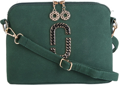 

Urbantra Women Casual Green Leatherette Sling Bag