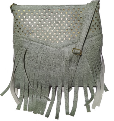 

AZED Collections Women Casual Green PU Sling Bag