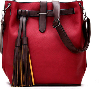 

Urbantra Women Casual Red Leatherette Sling Bag