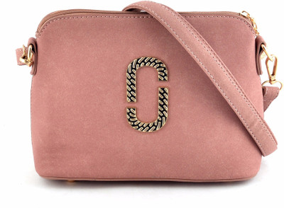 

Urbantra Women Casual Pink Leatherette Sling Bag