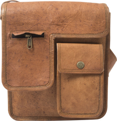 

Pranjals House Girls Casual Brown Genuine Leather Sling Bag