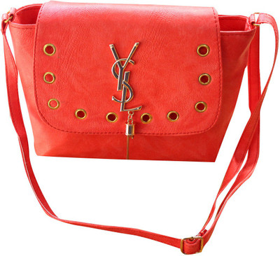 

HD Girls Casual Red PU Sling Bag