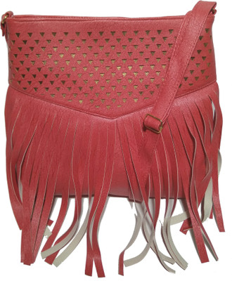 

AZED Collections Women Evening/Party Red PU Sling Bag