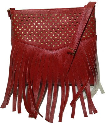 

AZED Collections Women Casual Maroon PU Sling Bag