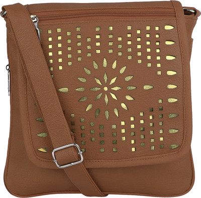 

Futureworld Women Casual Brown PU Sling Bag