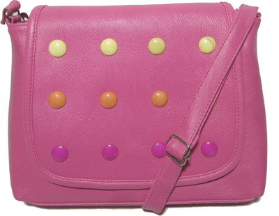 

AZED Collections Women Casual Pink PU Sling Bag