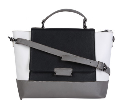 

Urbantra Women Evening/Party Black, White Leatherette Sling Bag