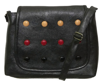 AZED Collections Women Casual Black PU Sling Bag