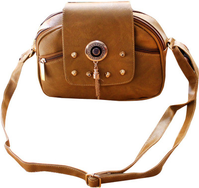 

HD Girls Casual Brown PU Sling Bag