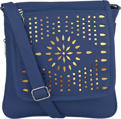 

DIVYANSH COLLECTION Women Casual Blue PU Sling Bag