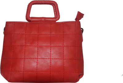 

ADORSY Girls Casual Red Leatherette Hand-held Bag
