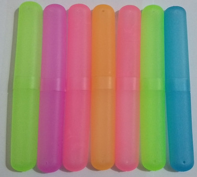 

H D ENTERPRISE 7 PCS Brush cover Plastic Toothbrush Holder Plastic Toothbrush Holder(Multicolor)