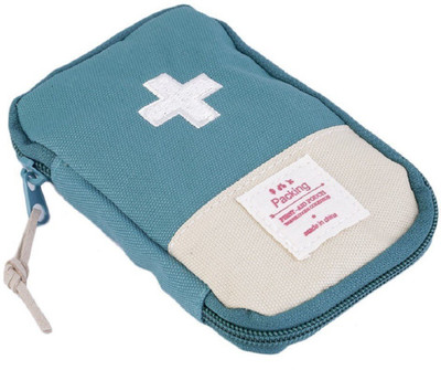 

ClickUS Mini Small First Aid Kit Travel Pouch Medicine Storage Bag(Blue)