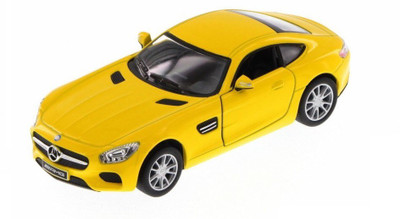 

Kinsmart 5" 1:36 Scale Mercedes AMG GT Diecast Model Car Door Openable and Pull Back Action From Flying Toyszer(Yellow)