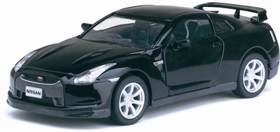 

Kinsmart 5" 1:36 2009 Nissan GT-R (R35) Diecast Model Car Door Openable and Pull Back Action From Flying Toyszer(Black)