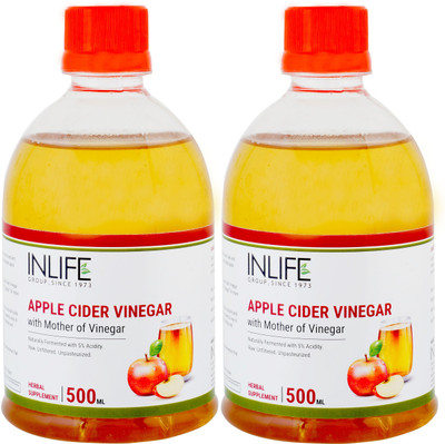 

Inlife With Mother of Vinegar Apple Cider Vinegar(2x500 ml, Apple Flavored)