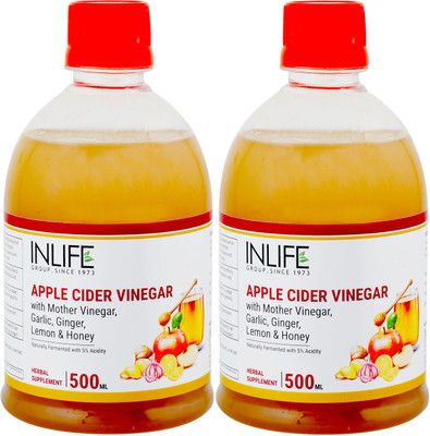

Inlife With Garlic, Ginger, Lemon, Honey Apple Cider Vinegar(2x500 ml, Apple Flavored)