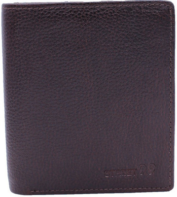 

street 99 Men Brown Genuine Leather Wallet(9 Card Slots)