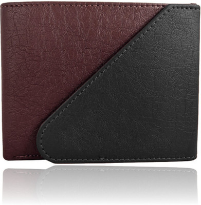 

Toughstance Men Brown Artificial Leather Wallet(5 Card Slots), Brown-black