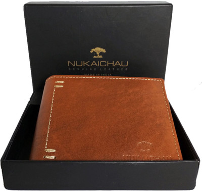 

NUKAICHAU Men Tan Wood Wallet(6 Card Slots)