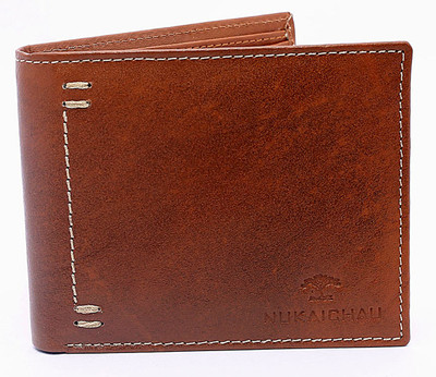 

NUKAICHAU Men Tan Genuine Leather Wallet(6 Card Slots)