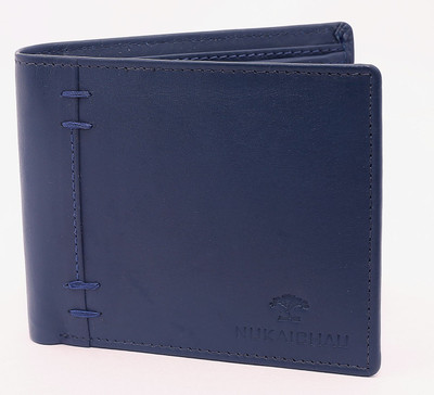 

NUKAICHAU Men Blue Genuine Leather Wallet(6 Card Slots), Dark blue