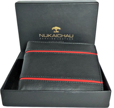 

NUKAICHAU Men Black, Red Genuine Leather Wallet(6 Card Slots)