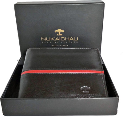 

NUKAICHAU Men Black, Red Genuine Leather Wallet(6 Card Slots)