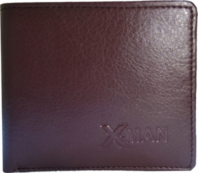 

X-MAN Men Brown Genuine Leather Wallet(6 Card Slots)