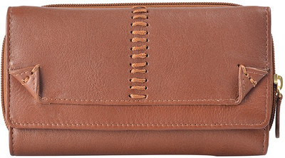 

Hidesign Women Casual Brown Genuine Leather Wallet(15 Card Slots), Tan