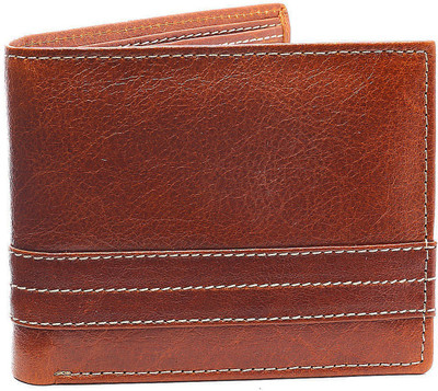 

NUKAICHAU Men Tan Genuine Leather Wallet(6 Card Slots), Brown;tan