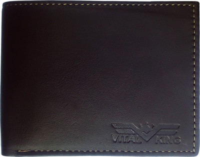

Vital King Men Black, Brown Genuine Leather Wallet(5 Card Slots)