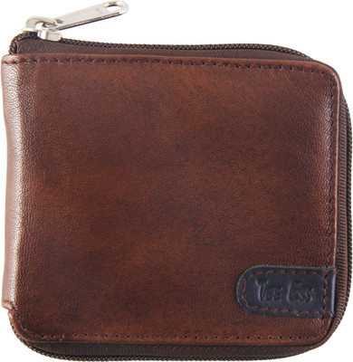 

Tee Ess Men Casual Brown Genuine Leather Wallet(3 Card Slots), Antique brown