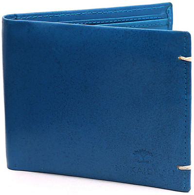 

NUKAICHAU Men Blue Genuine Leather Wallet(6 Card Slots)