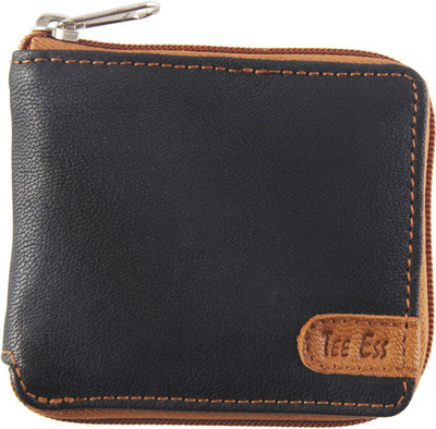 

Tee Ess Men Black, Tan Genuine Leather Wallet(3 Card Slots)
