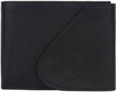 

FRS Men Black Artificial Leather Wallet(8 Card Slots)
