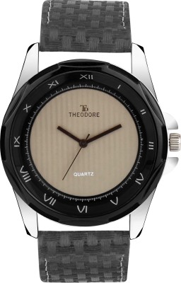 THEODORE TDM16015 Grey Premium Leather Strap Wrist Watch  - For Men   Watches  (THEODORE)