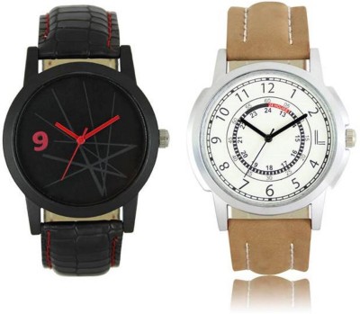 FASHION POOL LOREM MENS & GENTS FAST SELLING FASTRACK ROUND ANALOG DIAL COMBO WITH GANPATI DIAL GRAPHICS & BLACK RED MULTI COLOR WATCH HAVING BLACK & BROWN LEATHER BELT WATCH FOR FESTIVAL SPECIA Watch  - For Boys   Watches  (FASHION POOL)