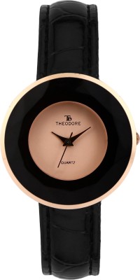THEODORE TDF16016 Pink Premium Leather Strap Wrist Watch  - For Women   Watches  (THEODORE)