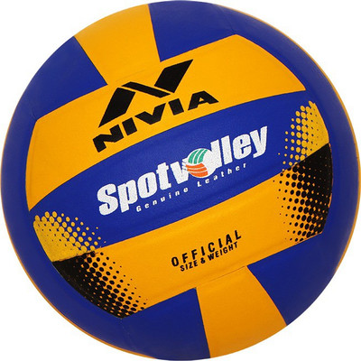 

Nivia spot volly ball Volleyball - Size: (Pack of 1, Yellow, Yellow;blue