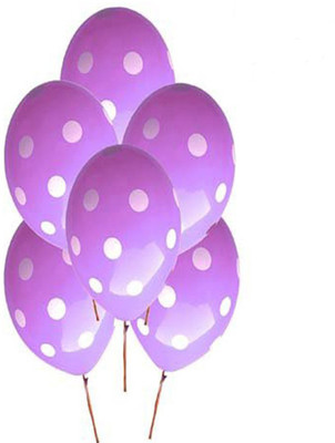 

AMFIN Printed 12 Inch (Pack of 30) Polka Dot Birthday Party Balloons - Purple Balloon(Purple, Pack of 30)
