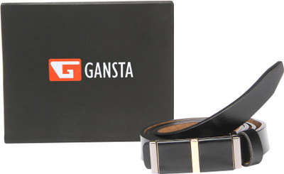 

Gansta Women Formal, Party Black Genuine Leather Belt