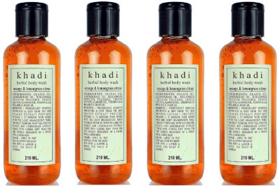 

Khadi Herbal ORANGE & LEMONGRASS CITRUS BODY WASH(840 ml, Pack of 2)